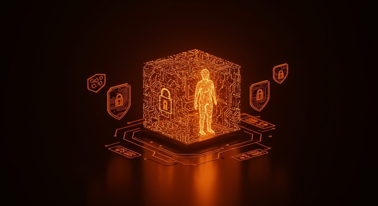 Sandbox segura para agentes de IA en Linux, simbolizando seguridad informática y automatización con herramientas AI open source.