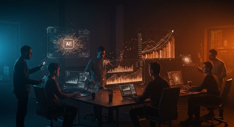 Fondos de inversión de Kleiner Perkins para startups de inteligencia artificial, mostrando colaboración tecnológica y crecimiento en capital de riesgo.