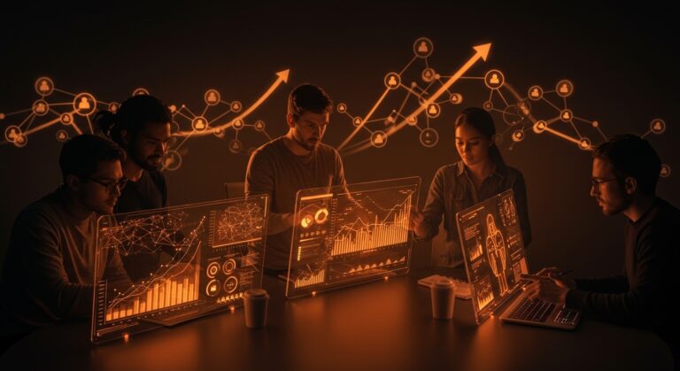 Colaboración de emprendedores en startups de inteligencia artificial impulsadas por inversión de venture capital en Kleiner Perkins.