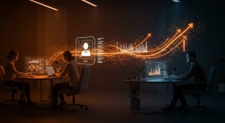 Interacción de profesionales tech con traducción automática avanzada de IA superando a DeepL en múltiples idiomas, enfocada en startups y seguridad de datos.