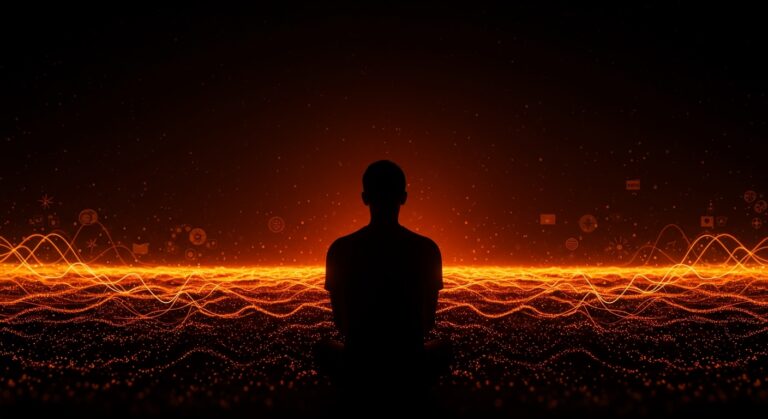 Fundador reflexionando sobre felicidad y adaptación hedónica en el contexto del emprendimiento y la filosofía de La Rochefoucauld.