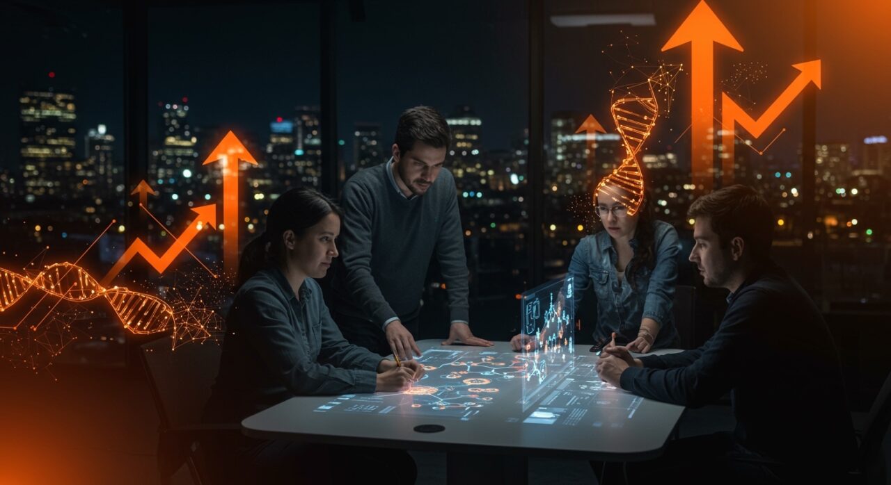 Equipos de startups chilenas de biotecnología colaborando en Boston, impulsando la internacionalización y la innovación en salud digital.