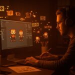 Editor de pixel art open source LibreSprite usado por desarrolladores indie para animación de sprites, destacando herramientas creativas en game dev.