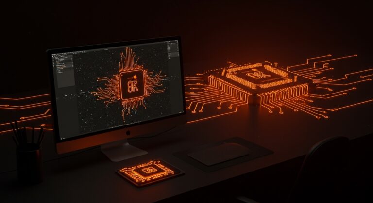 Limitación HiDPI en Apple Silicon M4 y M5 con monitores 4K externos bajo macOS, destacando hardware y GPU driver.