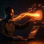 Startup Lio recaudando $30M para automatizar procurement empresarial con IA, ilustración de innovación y financiación tech.