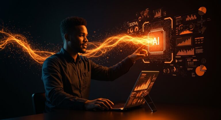 Startup Lio recaudando $30M para automatizar procurement empresarial con IA, ilustración de innovación y financiación tech.