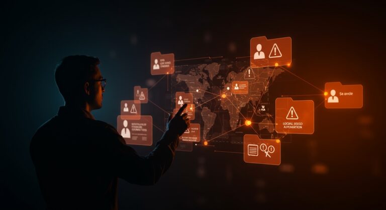 Representación visual de listados de negocio inexactos y la solución de Moz Local con inteligencia artificial para mejorar la gestión de la reputación online y la presencia digital empresarial.