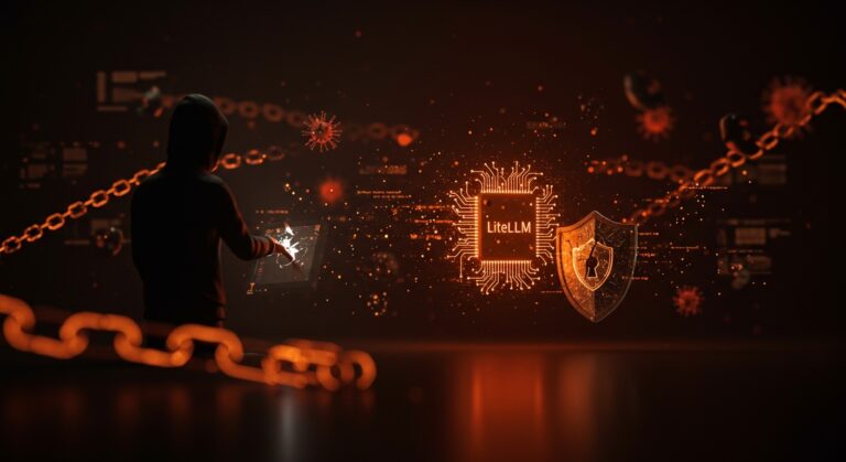 Imagen que representa el caso LiteLLM con malware y fallos en certificación de seguridad afectando proyectos de IA open source y la confianza en la cadena de suministro.