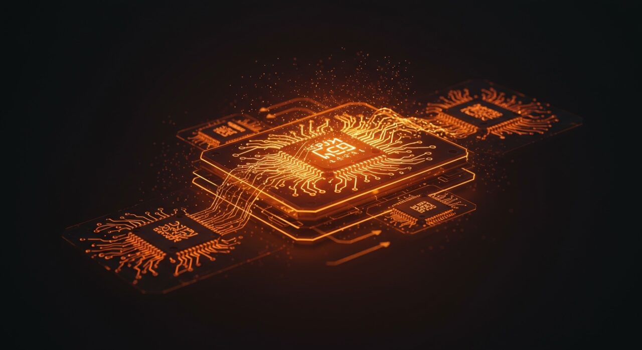 Dispositivo tecnológico con IA on-device usando LiteRT de Google para inferencia en CPU, GPU y NPU en dispositivos edge.