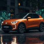 Biplaza eléctrico LIUX BIG de startup española destacando innovación tecnológica y movilidad sostenible en contexto urbano moderno.