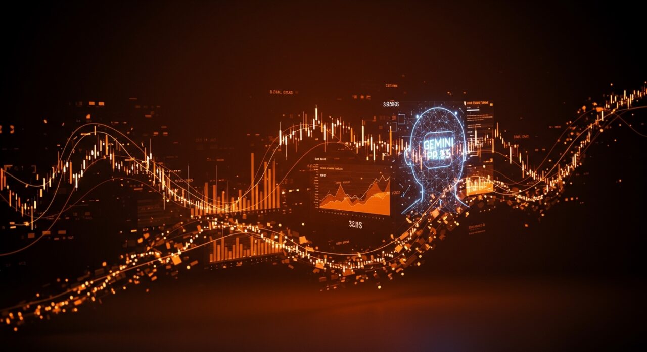 Visualización del drift en modelos de lenguaje largos en finanzas mostrando predicciones de Gemini Pro sobre acciones con dataset GlassBallAI.