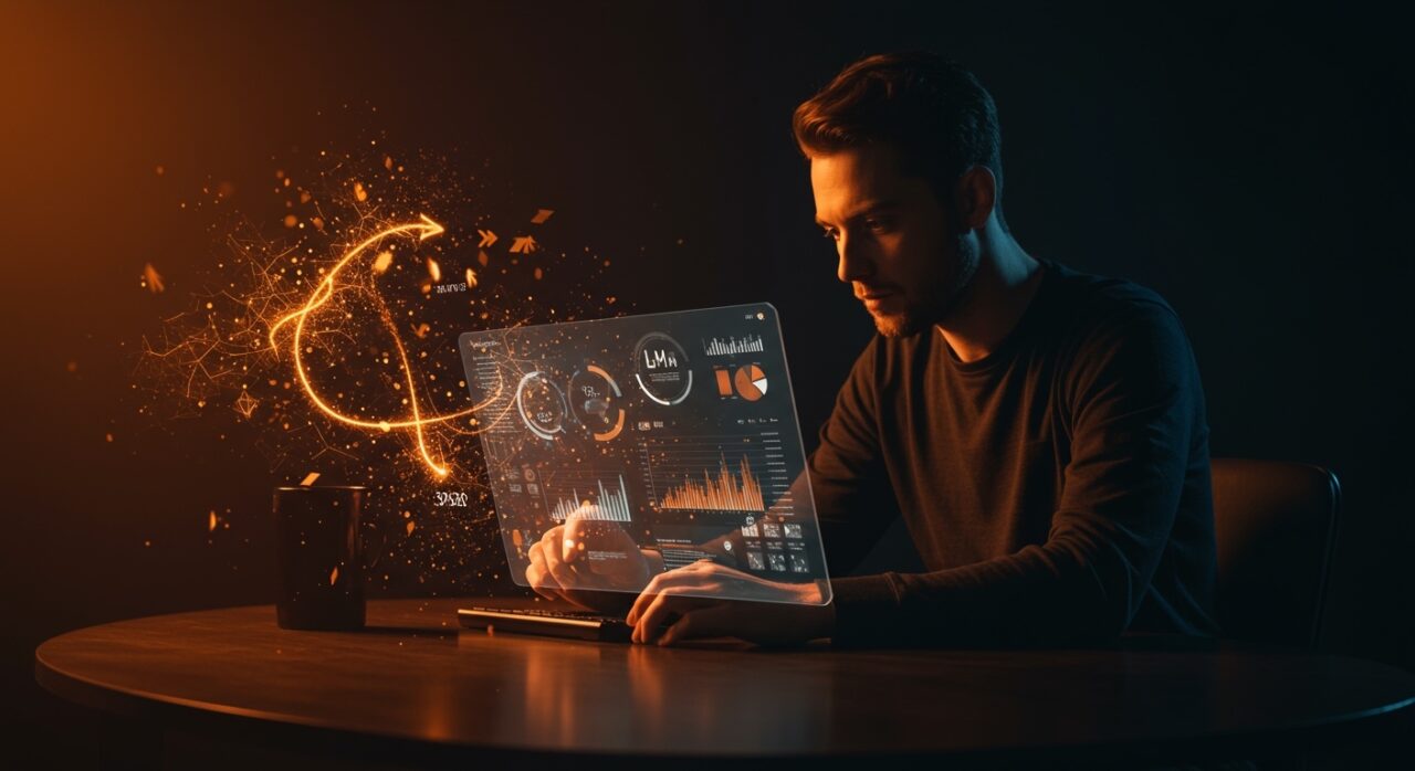 Founder latinoamericano utilizando automatización inteligente con LLMs en hojas de cálculo para startups y análisis avanzado.