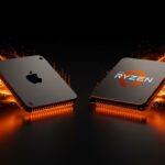 Comparativa visual del Apple M5 Max frente al Ryzen Threadripper 96 núcleos destacando limitaciones del benchmark Geekbench 6 en rendimiento hardware de alta densidad.