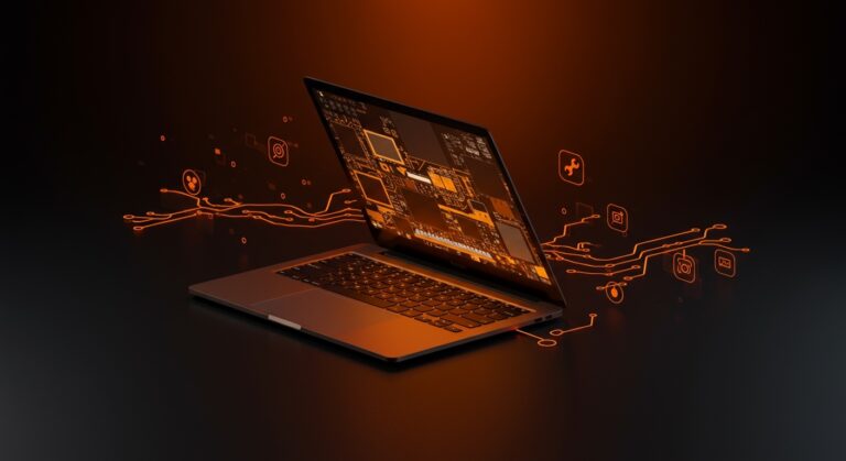 MacBook Neo altamente reparable con diseño moderno y componentes internos destacados, resaltando la tendencia en hardware reparable para startups.