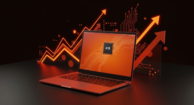 MacBook Neo portátil económico de Apple en colores vibrantes con chip A18, representando la estrategia de mercado y competencia con Chromebooks.