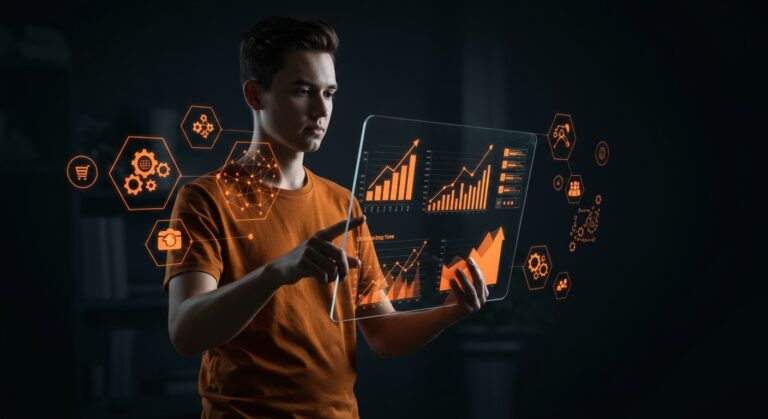 Marketing digital y e-commerce con inteligencia artificial y automatización para pequeñas y medianas empresas aumentando el retorno de inversión.