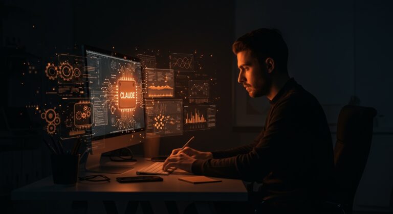 Emprendedor maximizando productividad con IA automatizando y paralelizando sesiones de Claude en macOS con herramientas avanzadas.