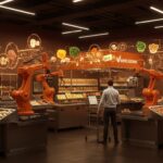 Innovación retailtech en Mercadona Tienda 9 mostrando automatización y comida preparada en supermercado con inspiración de Juan Roig.