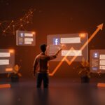 Representación visual de Meta AI automatizando respuestas para vendedores en Facebook Marketplace, potenciando ventas online con inteligencia artificial.