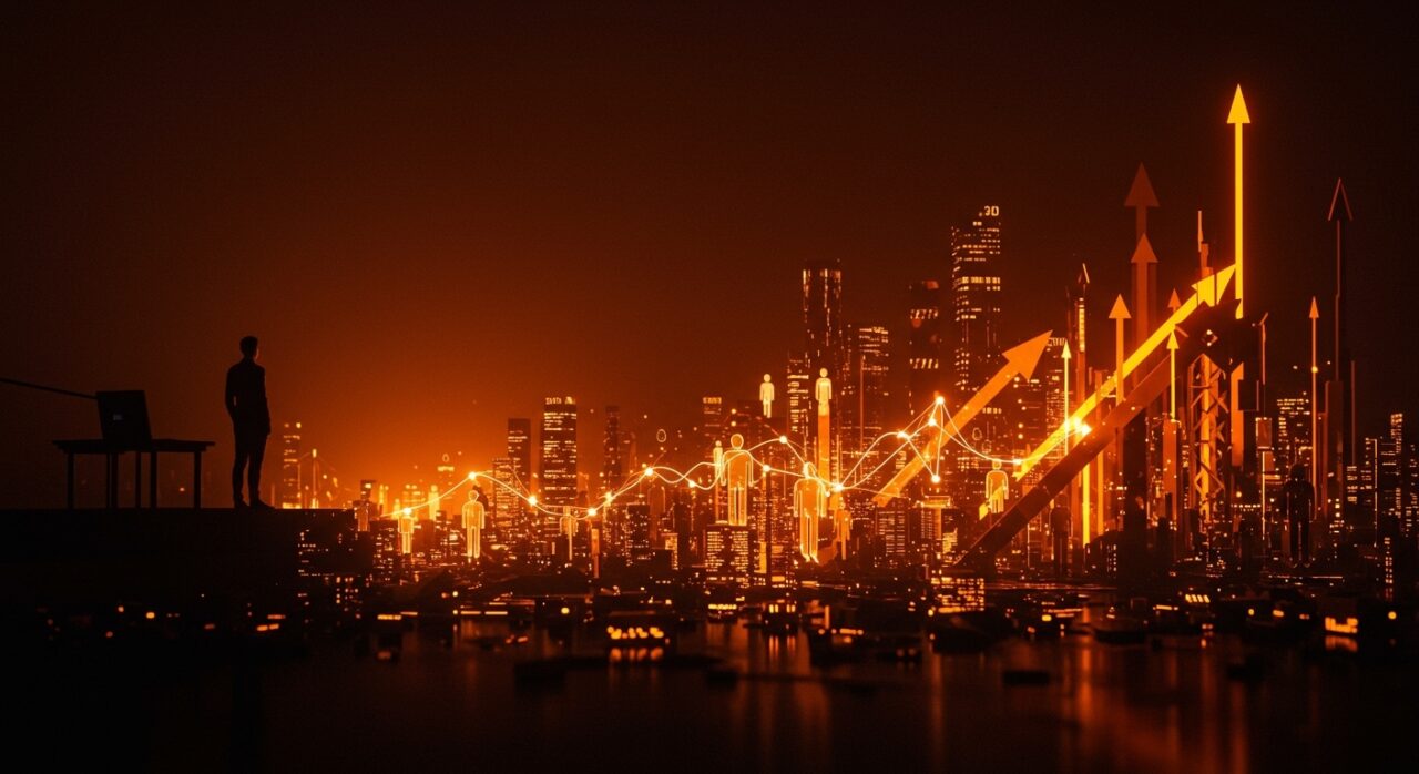 Imagen editorial que representa los despidos de Meta y su apuesta por la inteligencia artificial en el mercado tecnológico.