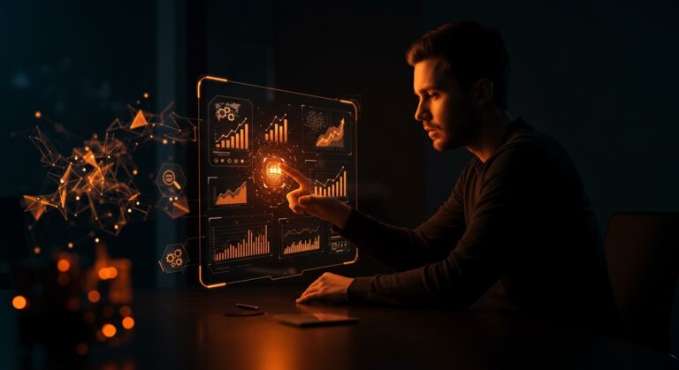 Founder tecnológico utilizando IA aplicada y metodologías lean para automatizar y escalar una startup eficiente.