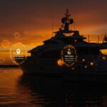 Superyate en zona de bajas emisiones en Mónaco destacando certificación ambiental SEA Index y sostenibilidad marina.