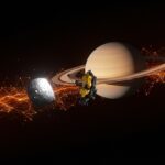 Imagen compuesta de los telescopios James Webb y Hubble fusionados mostrando Saturno, destacando innovación en tecnología espacial para startups.