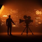 Representación visual de la adquisición de la startup de IA InterPositive por Netflix con enfoque en IA aplicada al cine y filmmaking innovador.