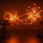 Representación visual de la adquisición de la startup de IA InterPositive por Netflix, integrando inteligencia artificial aplicada a la posproducción cinematográfica y la visión de Ben Affleck.