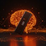 Innovador producto Nike Mind 001 representado con conexiones neuronales y símbolos de bienestar, neurociencia e innovación en startups tech.