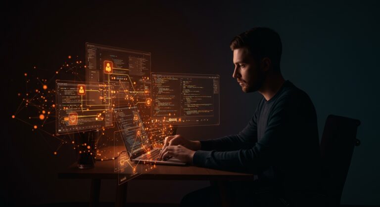 Startup founder utilizando NixOS para gestión reproducible y automatizada de entornos de desarrollo en tecnología avanzada.