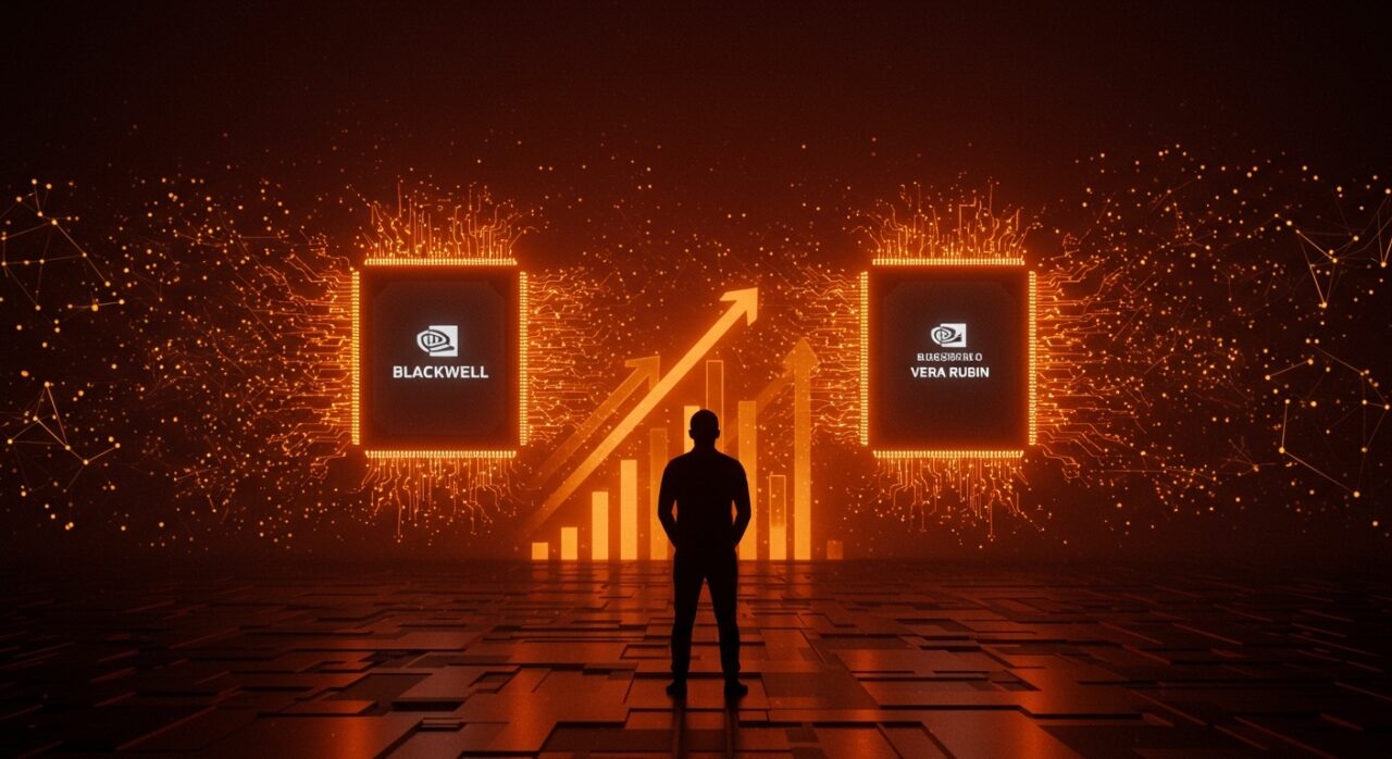 Proyección de ventas de Nvidia Blackwell y Vera Rubin alcanzando un trillón en chips de inteligencia artificial para 2026, destacando innovaciones y tendencias en hardware AI.