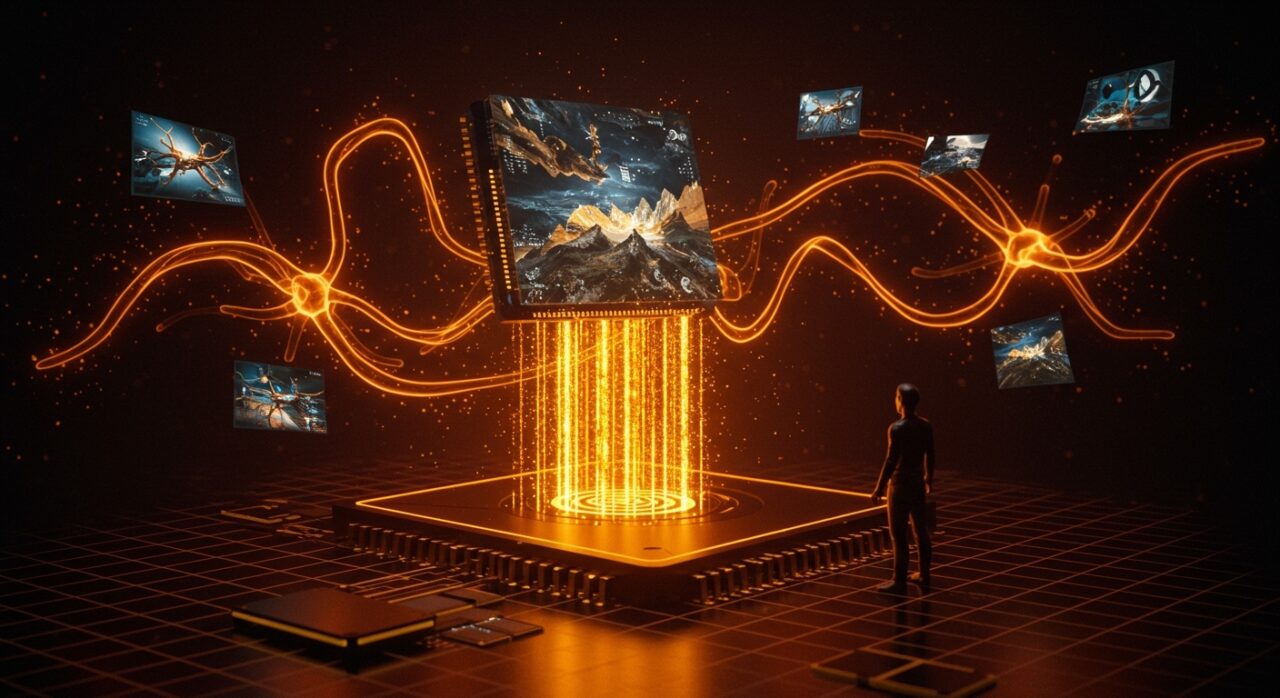 Renderizado fotorrealista con Nvidia DLSS 5 y IA generativa transformando gráficos en videojuegos y tecnología avanzada.