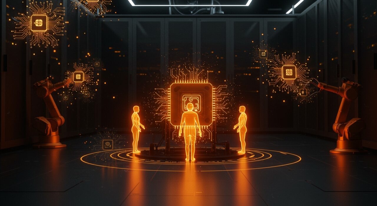 NVIDIA NemoClaw plataforma de IA empresarial open source representada con agentes inteligentes y automatización IA en un entorno tecnológico futurista.