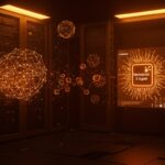 Imagen conceptual de Nvidia Nemotron 3 Super con arquitectura híbrida Mamba Transformer MoE destacando eficiencia y throughput en IA para automatización y agentes inteligentes.