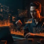 Fundador tech analizando proyecciones de inteligencia artificial de Nvidia con impacto en startups LATAM y Wall Street.