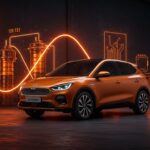 Primer coche eléctrico mexicano Olinia en Puebla destacando innovación y soberanía tecnológica en movilidad urbana.