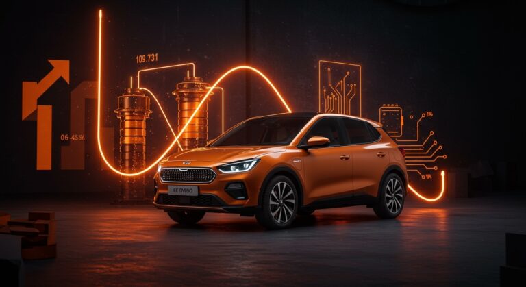 Primer coche eléctrico mexicano Olinia en Puebla destacando innovación y soberanía tecnológica en movilidad urbana.