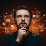 Retrato estilizado de Leonid Radvinsky y la influencia de OnlyFans en el ecosistema de startups tecnológicas y mercado digital.