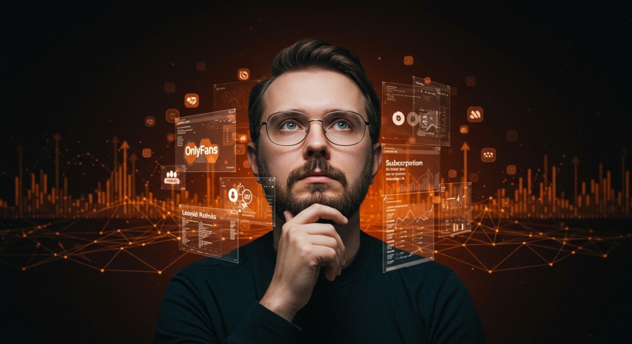 Retrato estilizado de Leonid Radvinsky y la influencia de OnlyFans en el ecosistema de startups tecnológicas y mercado digital.