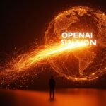 Impacto de la inversión de 122 mil millones en OpenAI, mostrando redes neuronales y la evolución tecnológica para startups de IA.