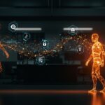 Representación visual de la sustitución de Anthropic por OpenAI en agencias federales de EE.UU. con metáforas de inteligencia artificial y seguridad tecnológica.