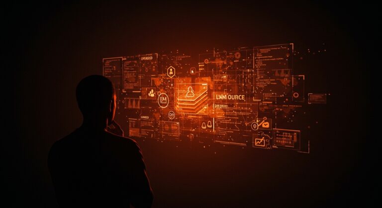 Desarrollador analizando código generado por IA y desafíos legales en OpenBSD y software libre para startups tecnológicas.