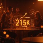 Equipo de emprendedores celebrando 215 mil estrellas en GitHub por el proyecto OpenClaw con crecimiento viral y agentes AI en comunidad open source.