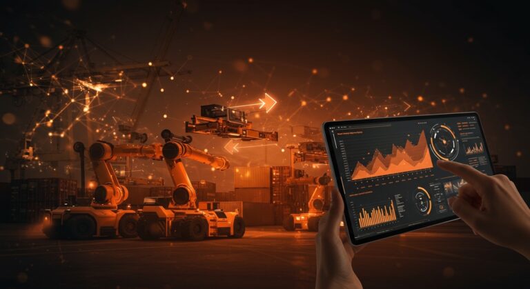 Vehículos autónomos industriales de Oxa operando en puertos y aeropuertos con tecnología avanzada y financiamiento de serie D.