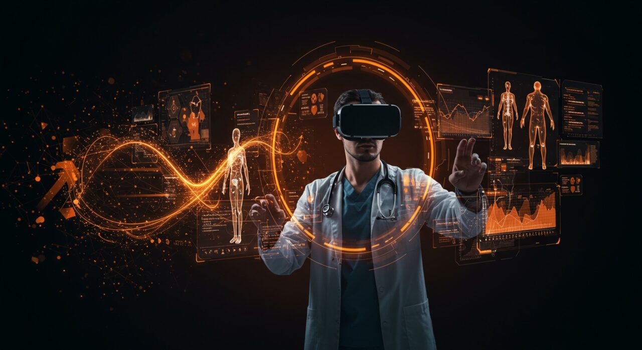 Simulación médica con realidad virtual y IA aplicada, impulsada por financiamiento para entrenamiento clínico healthtech.