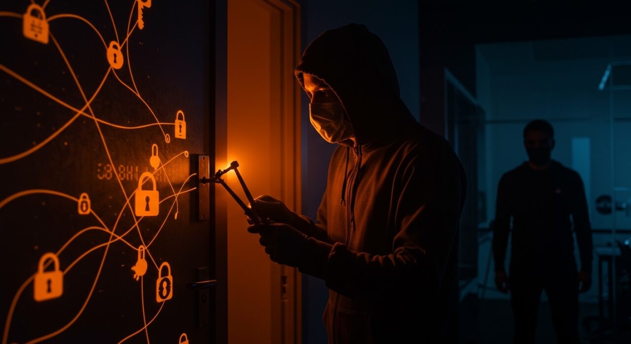 Pentesting físico en startups tech revelando vulnerabilidades críticas en seguridad física y social.