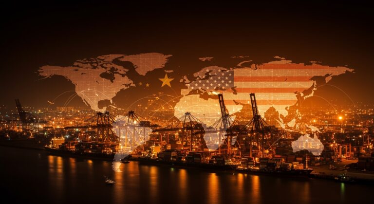 Puertos de Perú en competencia geopolítica entre EEUU y China con enfoque en infraestructura logística y rivalidad global.