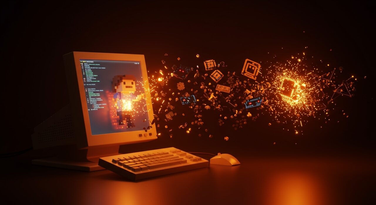 Evolución del pixel art en la demo scene con influencia de IA generativa y debates de copyright en arte digital retro.