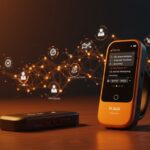 Grabadora IA wearable Plaud NotePin S con transcripción automática y funciones avanzadas destacada en entorno tecnológico moderno.